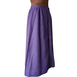 VTG The Villager Wool A-Line Skirt Purple Cottagecore Career Indie Preppy Size S